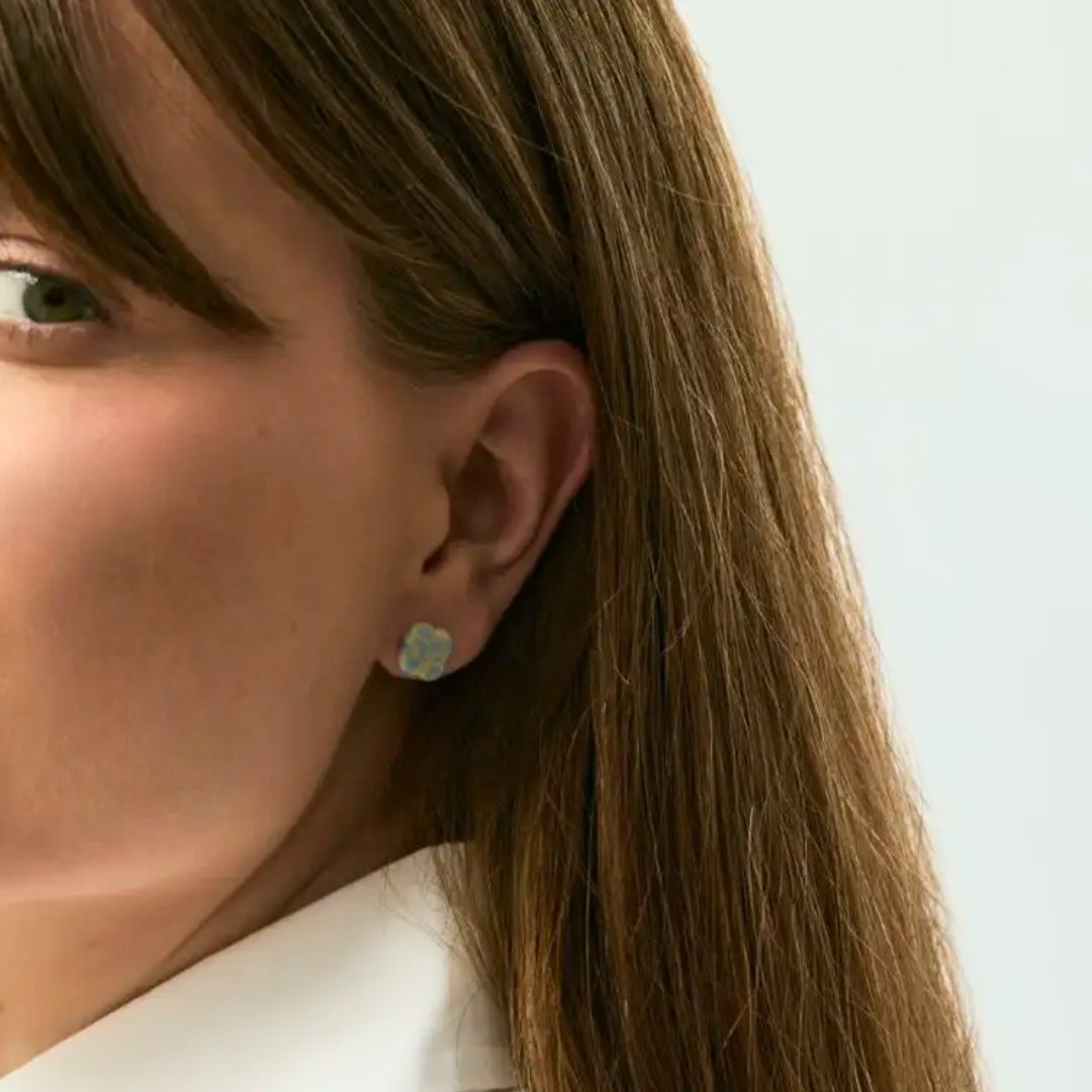 Damen Ohrringe 'Core Ocean Dott' blau/weiß