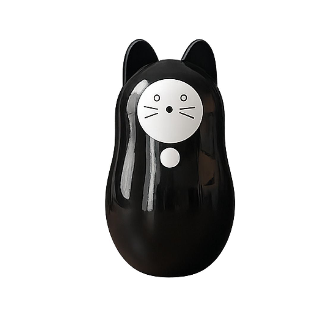 Daruma-Neko: ERREICHE DEIN ZIEL! Glückskatze schwarz