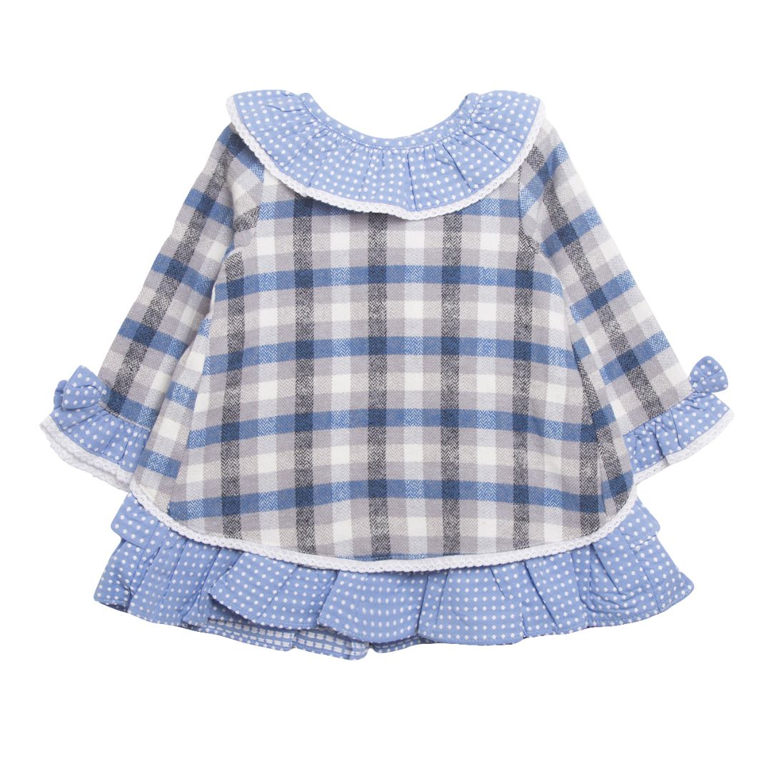 Hellblau kariertes Partykleid