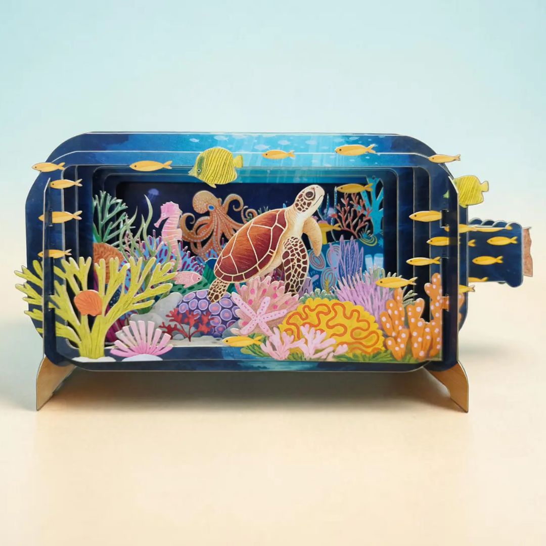Dimensionale Pop Up Grußkarte 'Unterwasser'