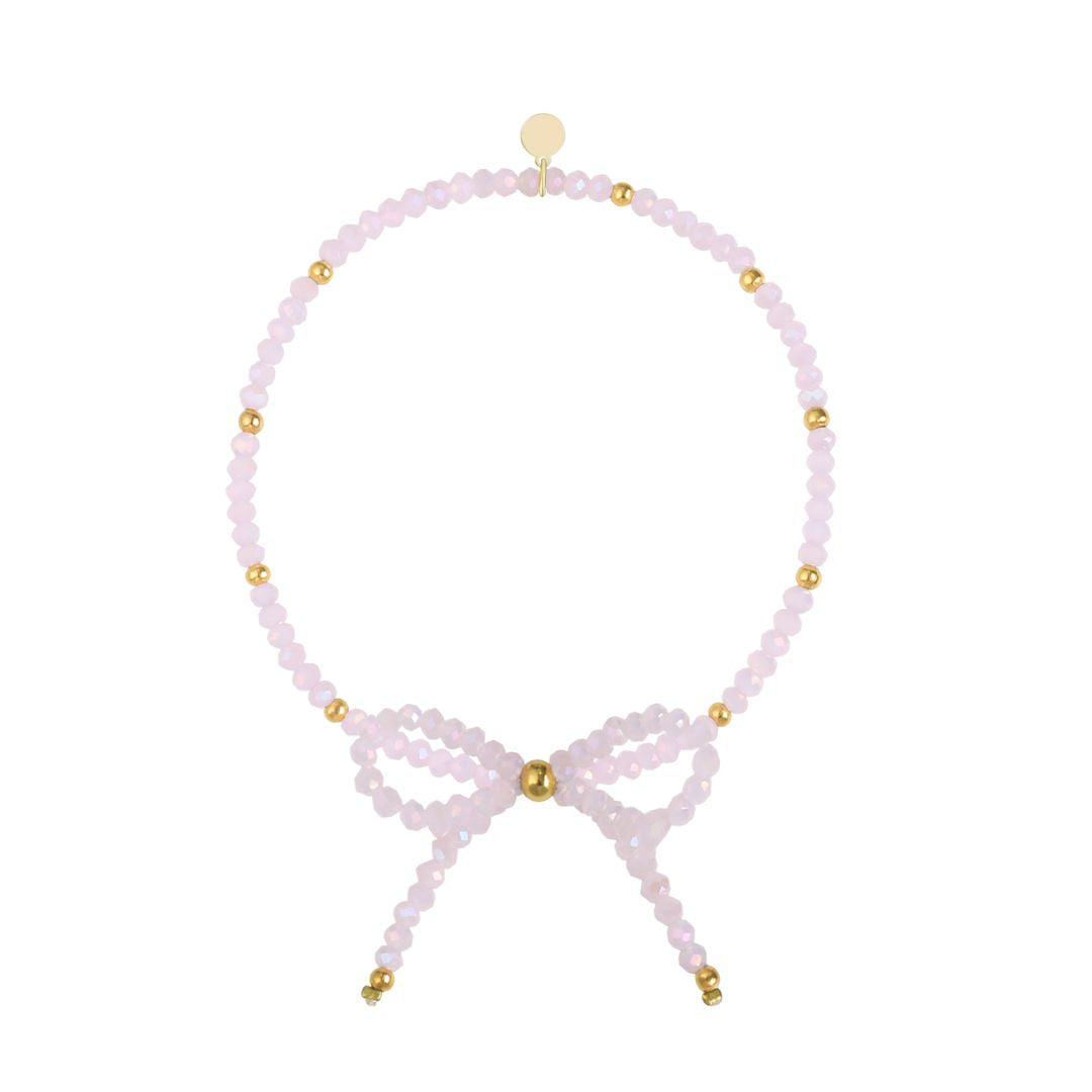 Damen Armband mit Perlen und Schleifenanhänger