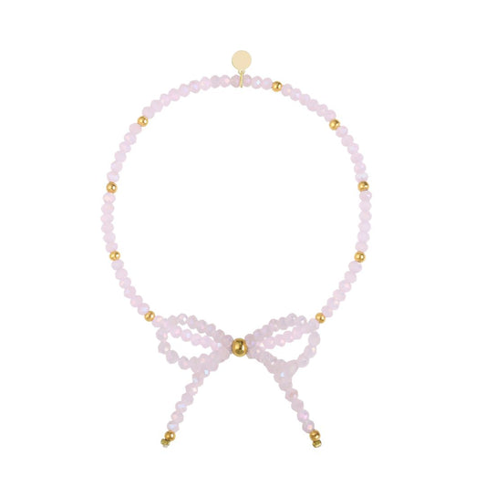Damen Armband mit Perlen und Schleifenanhänger