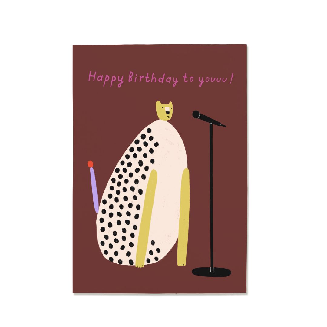 Postkarte 'Geburtstag Leopard'