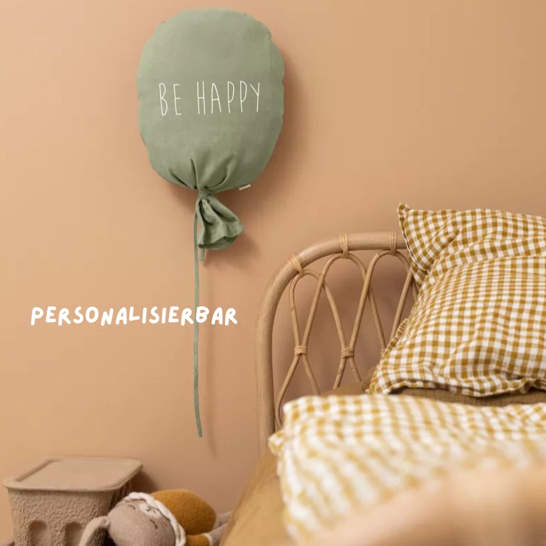 Wanddekoration Ballon grün personalisierbar