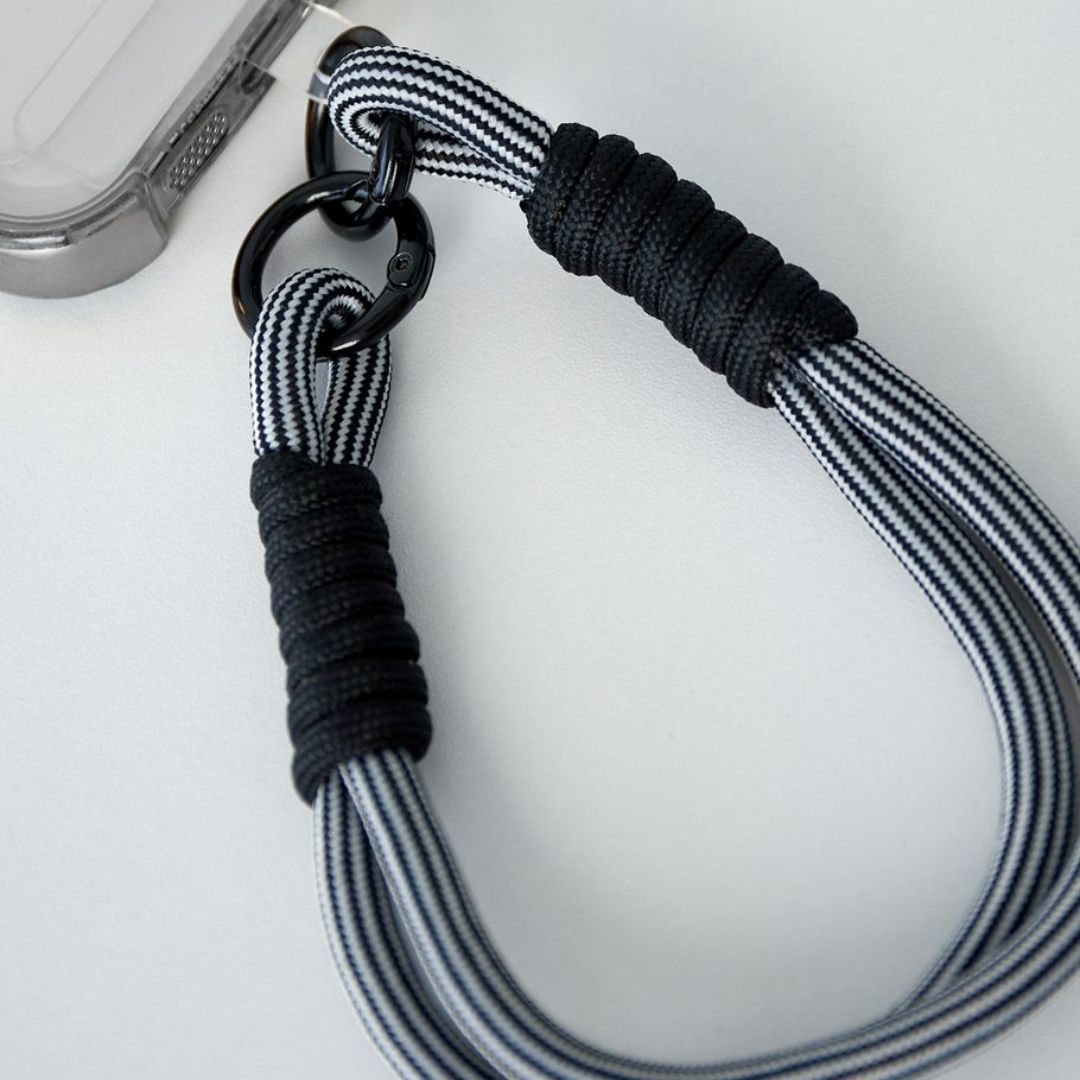Handy Telefonband "kurz" schwarz/weiß