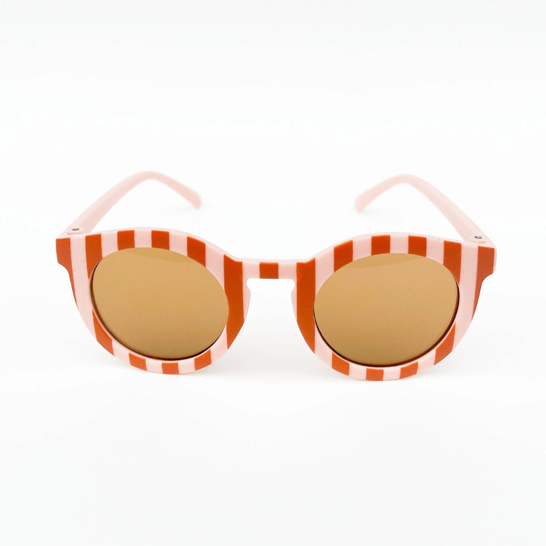 Kinder Sonnenbrille 'Classic Stripes' rosa/terracotta