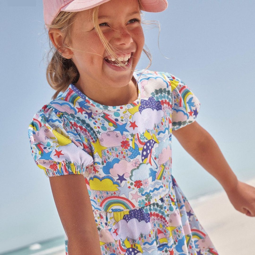 Kurzarm Kleid 'Clouds & Stars'