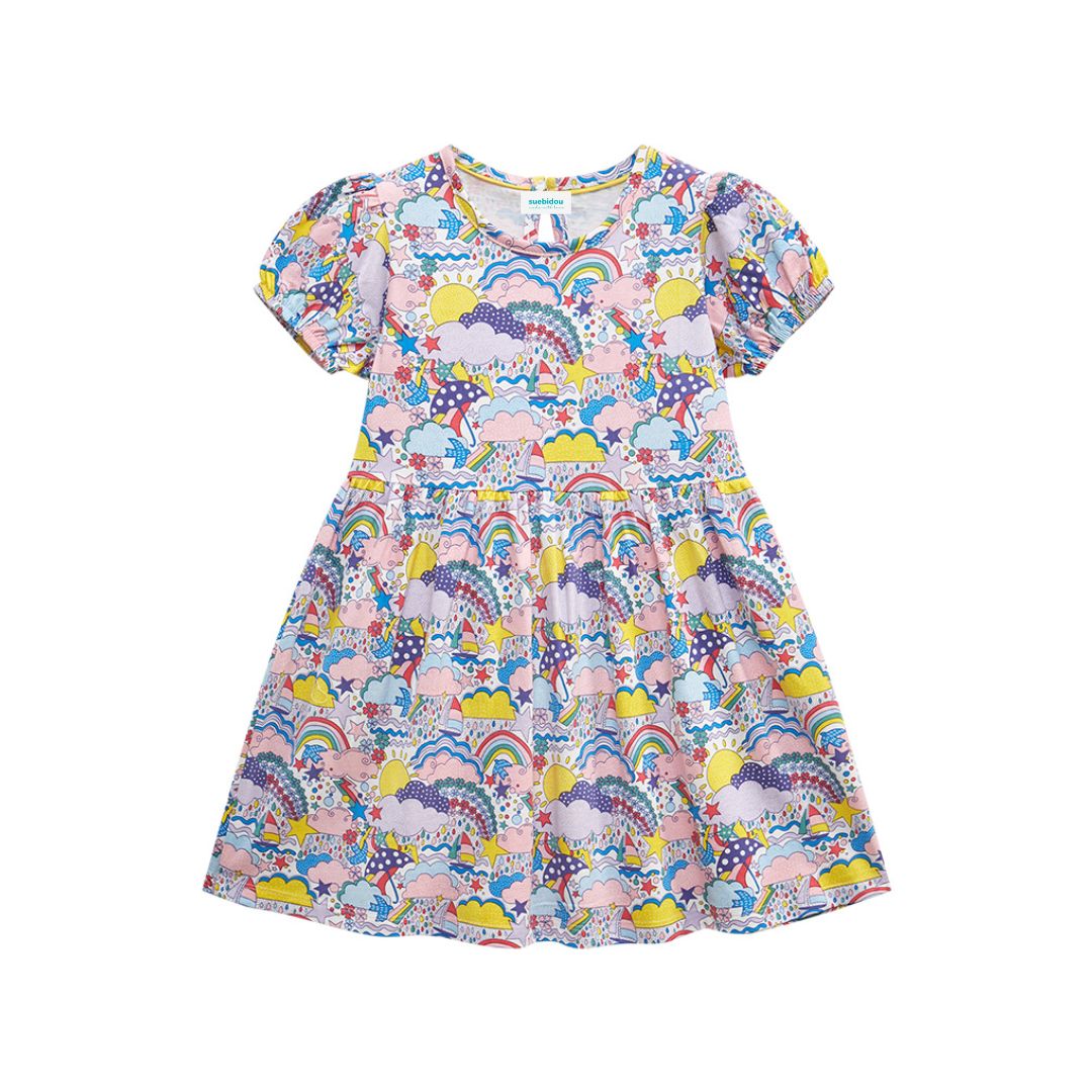 Kurzarm Kleid 'Clouds & Stars'