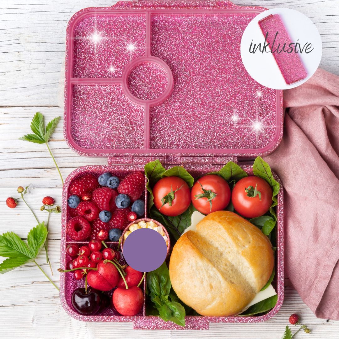 LEKKABOX Lunchbox mit 4 Fächern 'Glamour' pink