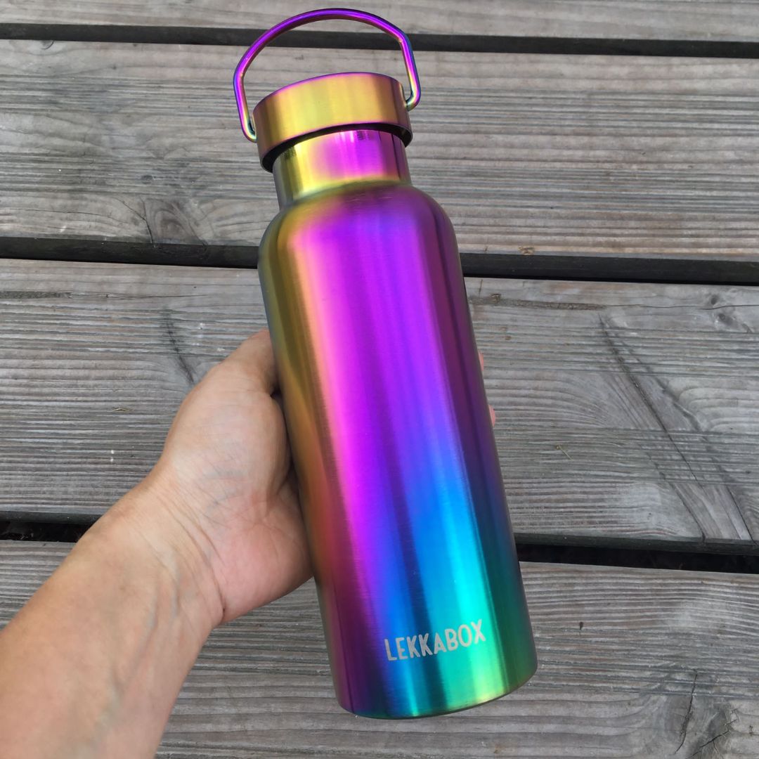 LEKKABOX Thermosflasche Edelstahl 'ISO Rainbow' 600 ml