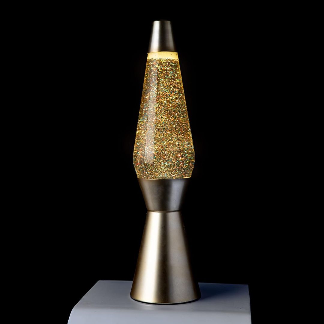 Lavalampe Glitzer Magie gold