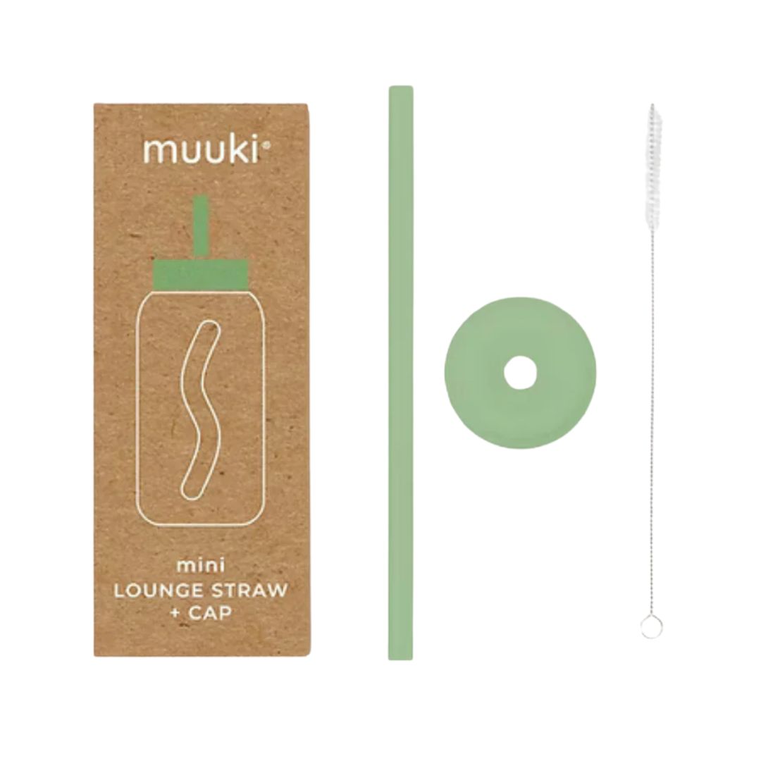 Mini Trinkhalm + Cap für Trinkflasche 500 ml pure matcha