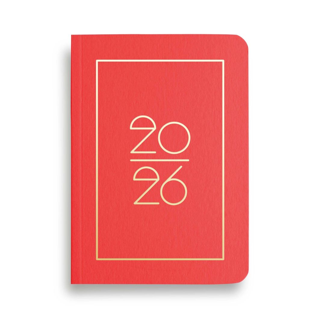 NAVUCKO | Pocket Kalender DIN A6 'Planner 2026' rot