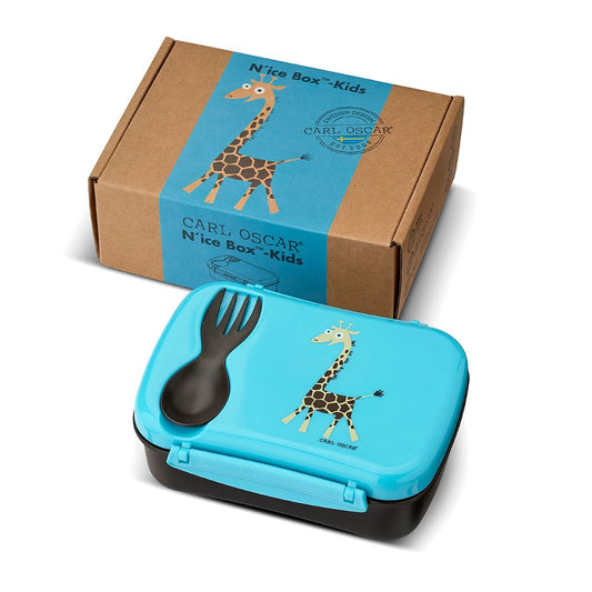N'Ice Box für Kids Lunchbox mit Kühlpackung Giraffe blau