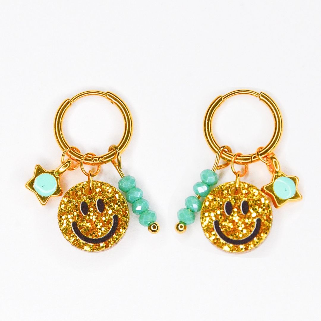 Ohrringe Smileys gold