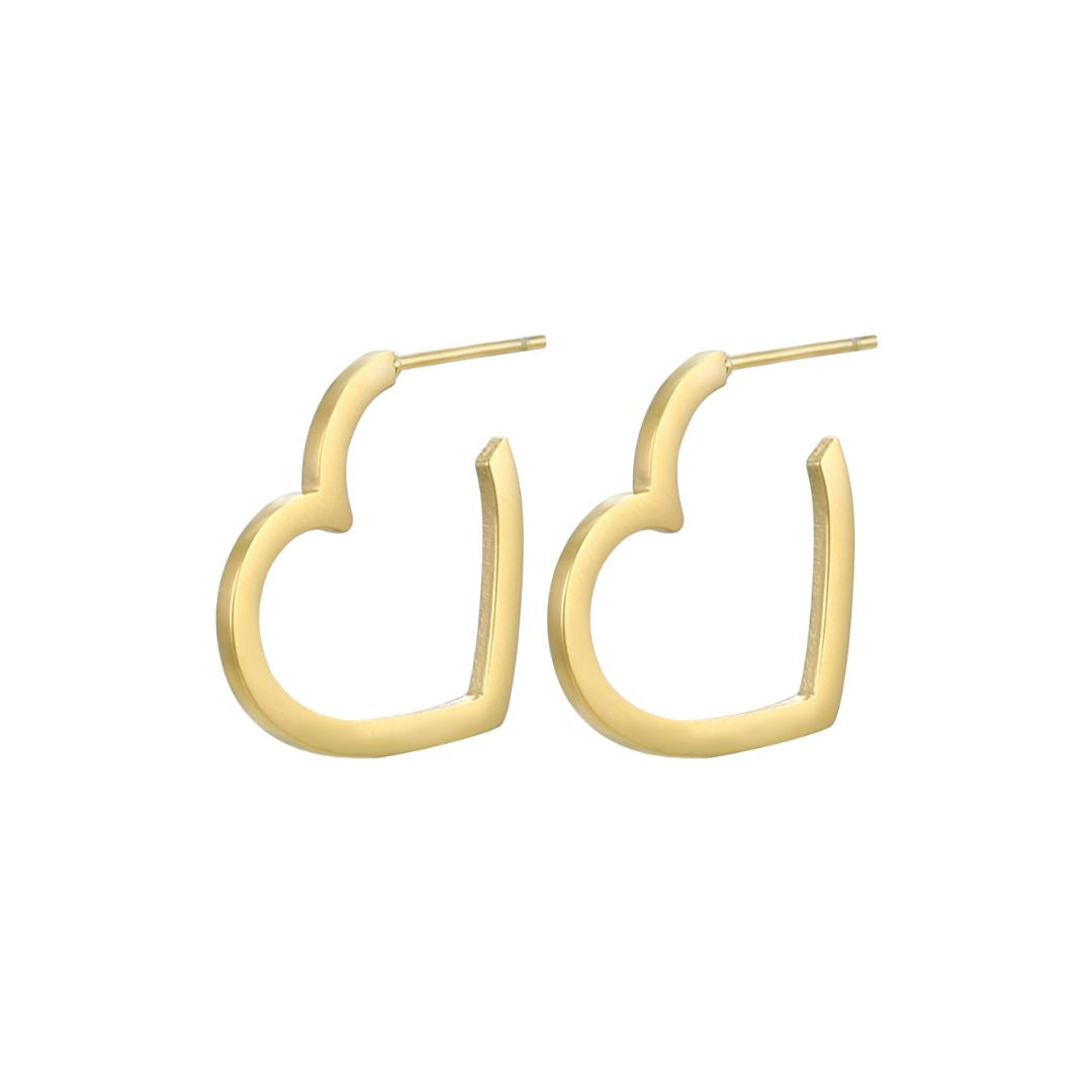 Ohrringe Herzen 'LOVE' gold