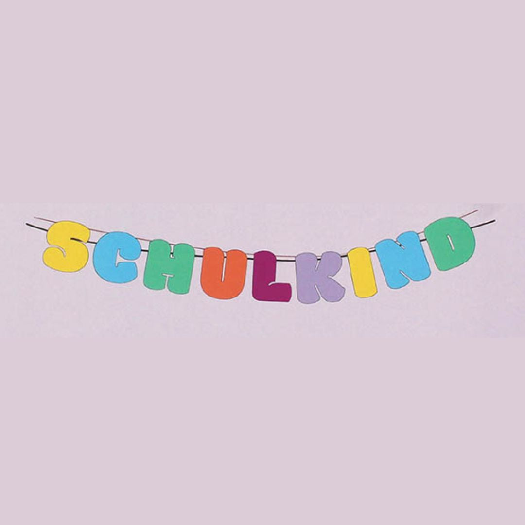 Girlande Rainbow Colours Schulkind