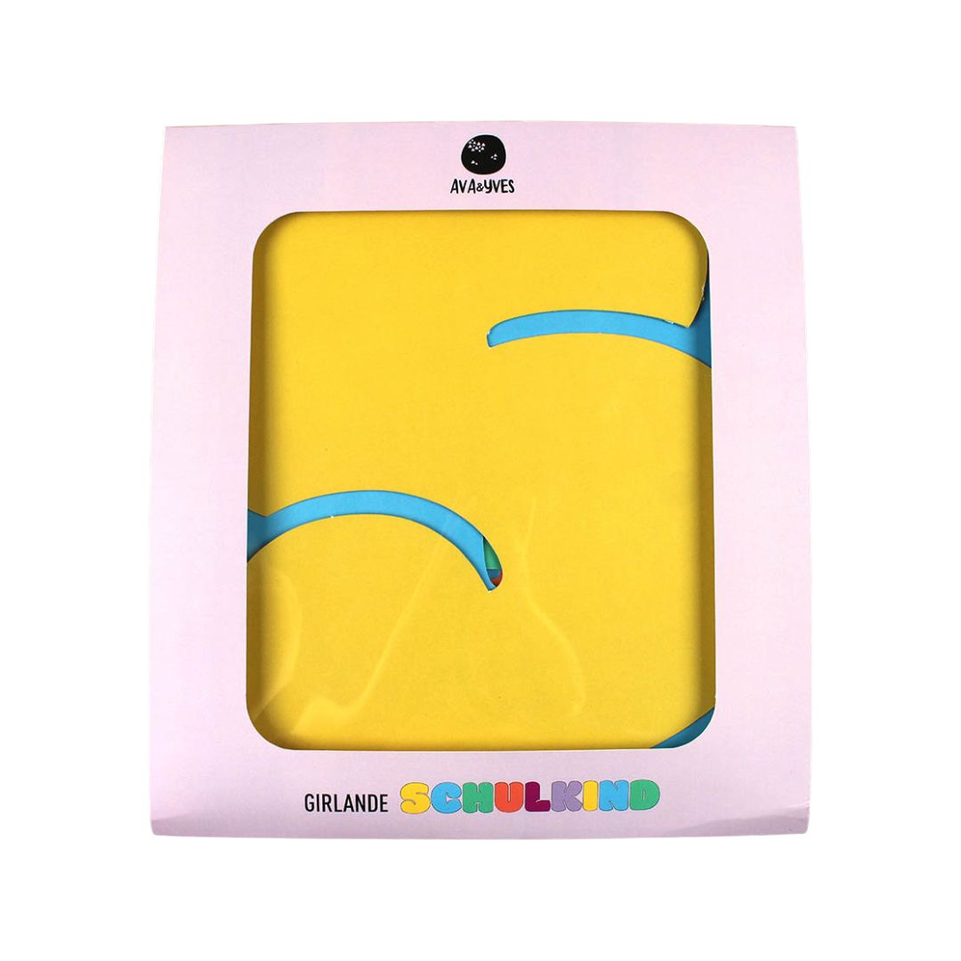 Girlande Rainbow Colours Schulkind