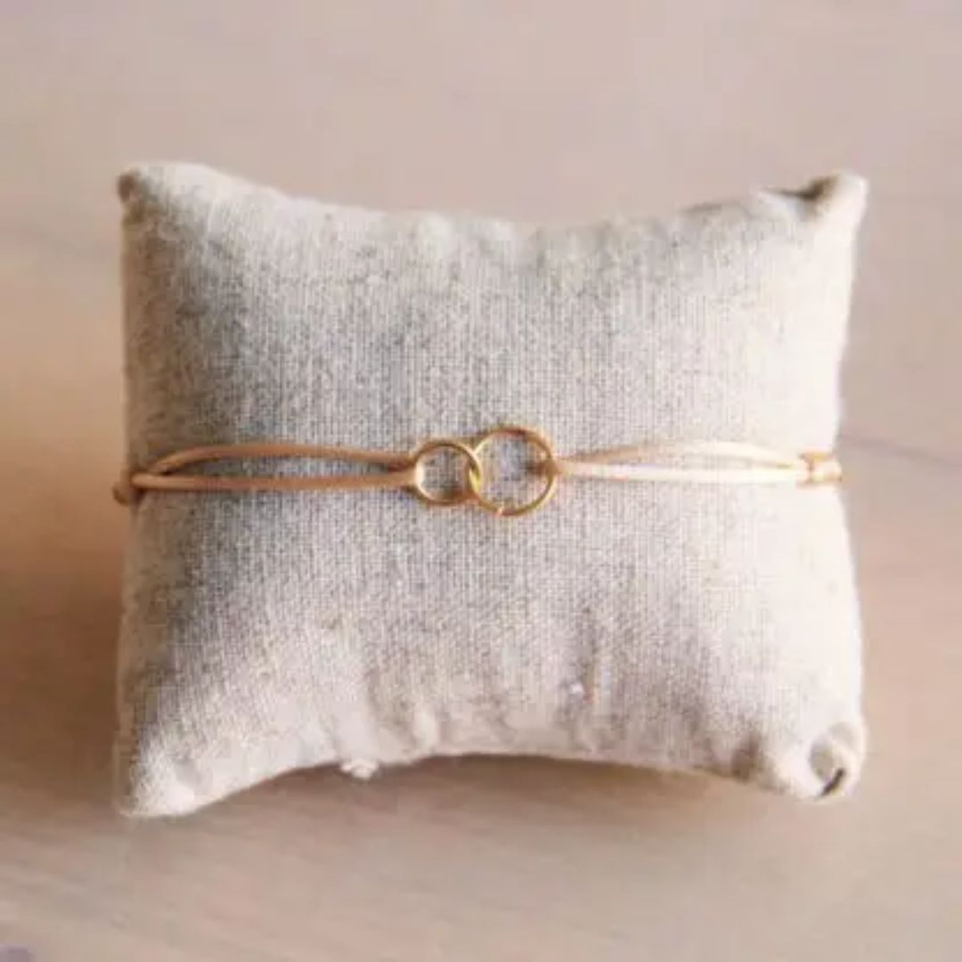 Satinarmband 'Infinity' champagner