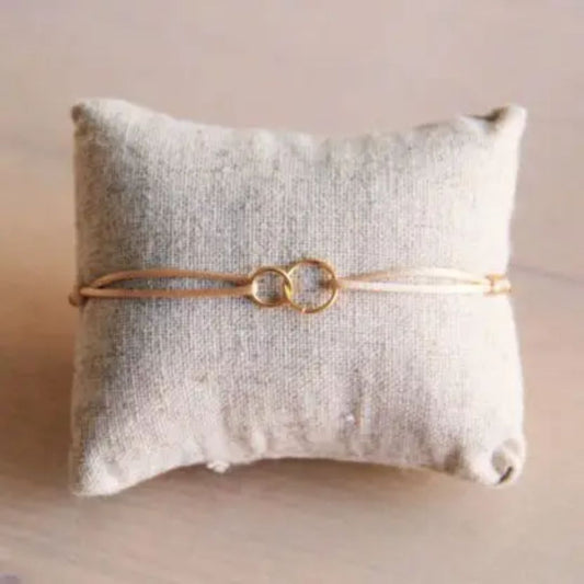 Satinarmband 'Infinity' champagner