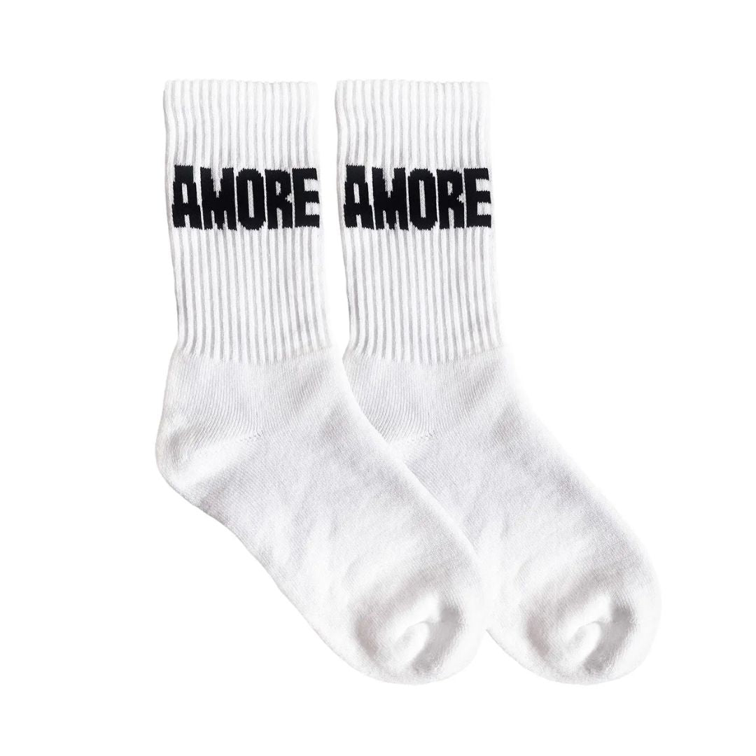 NAVUCKO | Socken 'Amore' weiß/schwarz