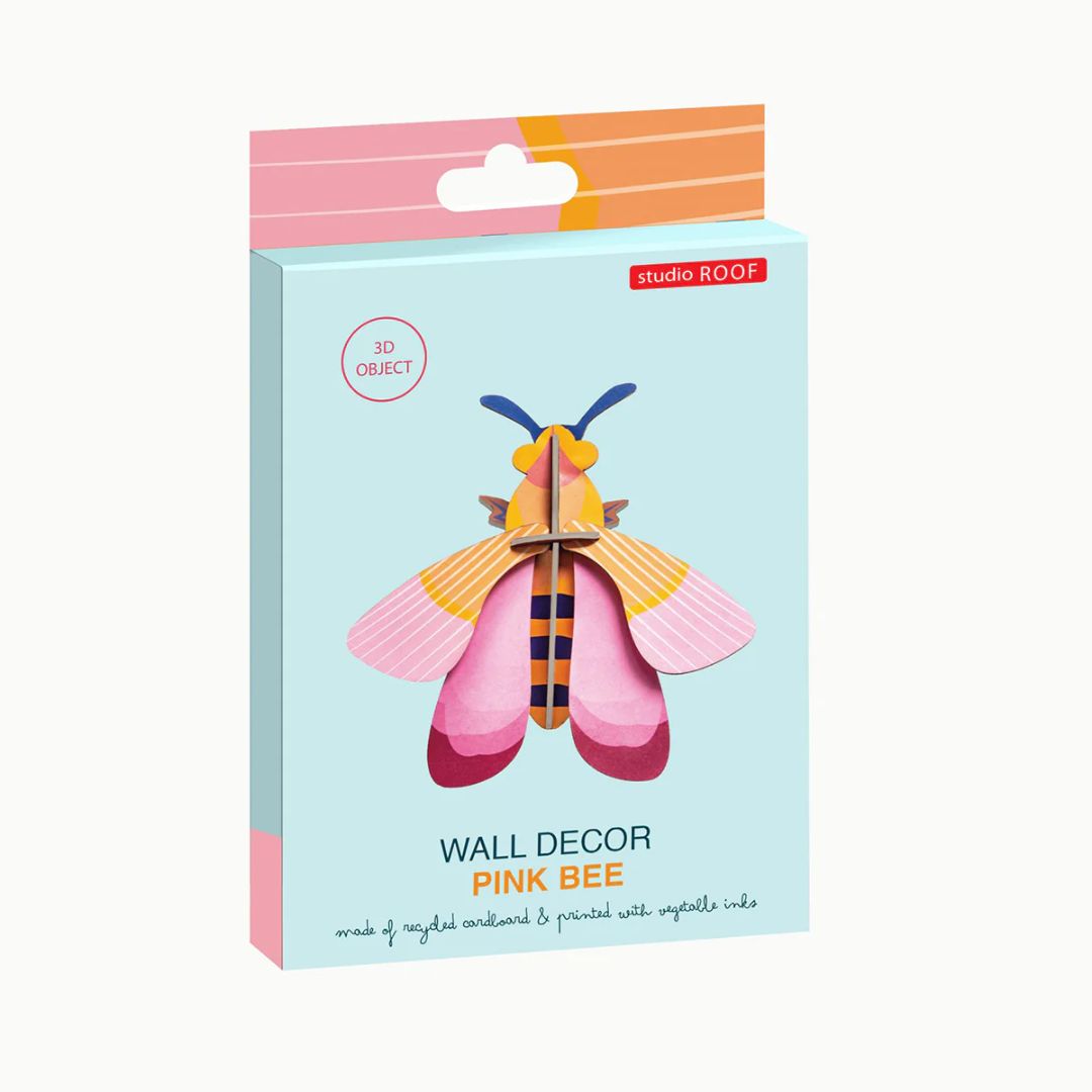 Studio Roof | Insects Small Wall Art 'Pink Bee'