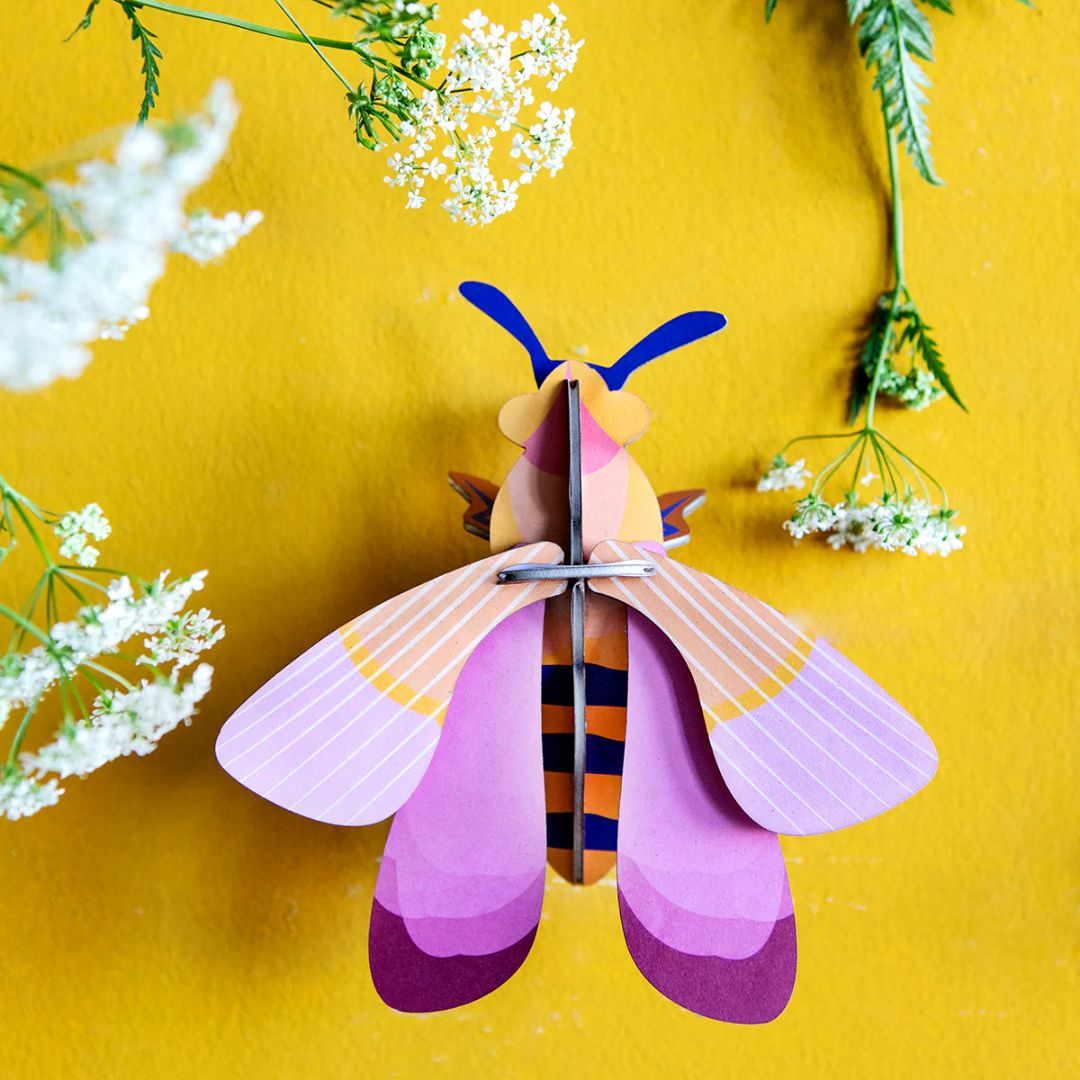 Studio Roof | Insects Small Wall Art 'Pink Bee'