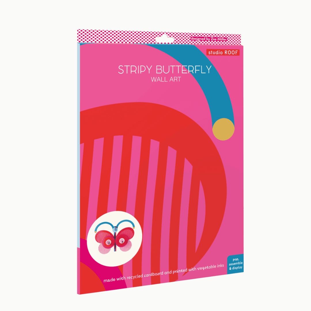 Studio Roof | Wall Art 'Stripy Butterfly'