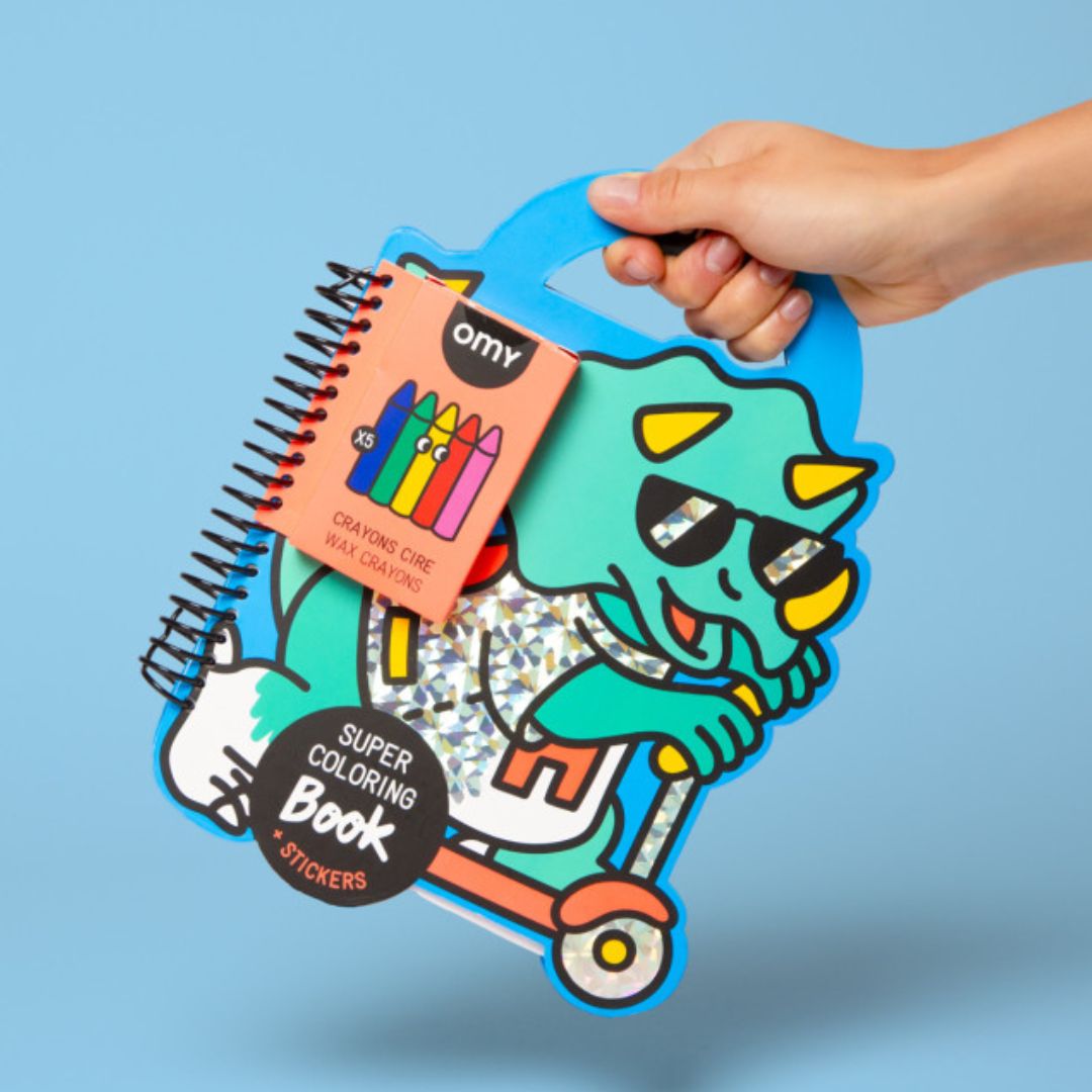 Super Coloring and Stickers Book 'Dino'