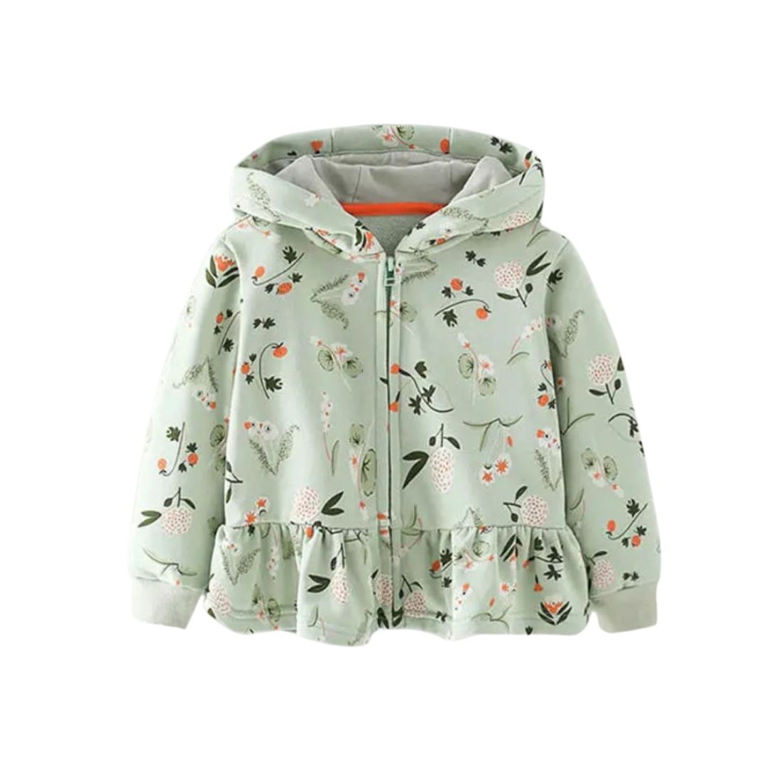 Sweatshirtjacke für Kleinkinder "Flora" mintgrün