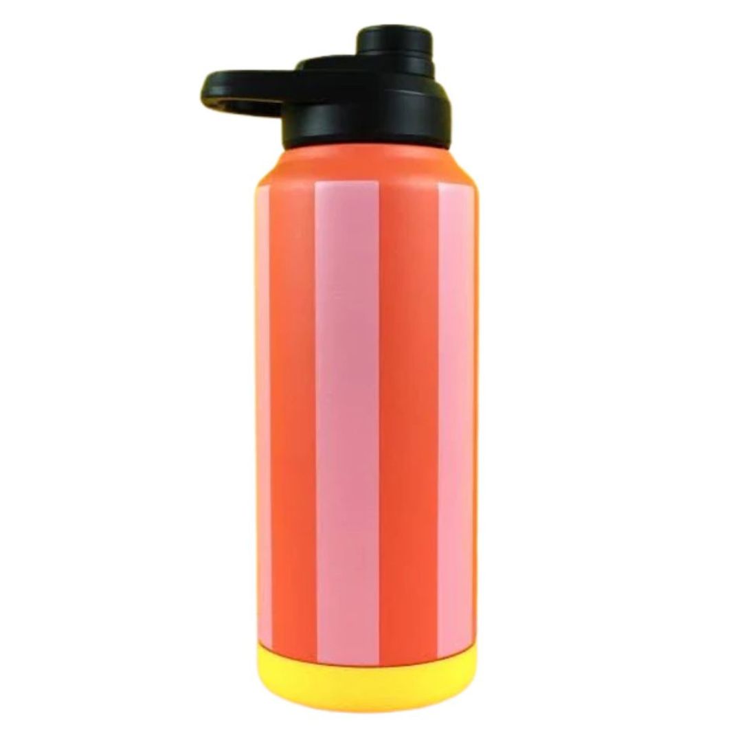 Trinkflasche Stripes feuerrot/rosa/gelb 1000 ml