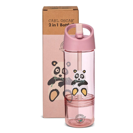 Wasserflasche 2 in 1 Tritan Renew 'Panda' rosa