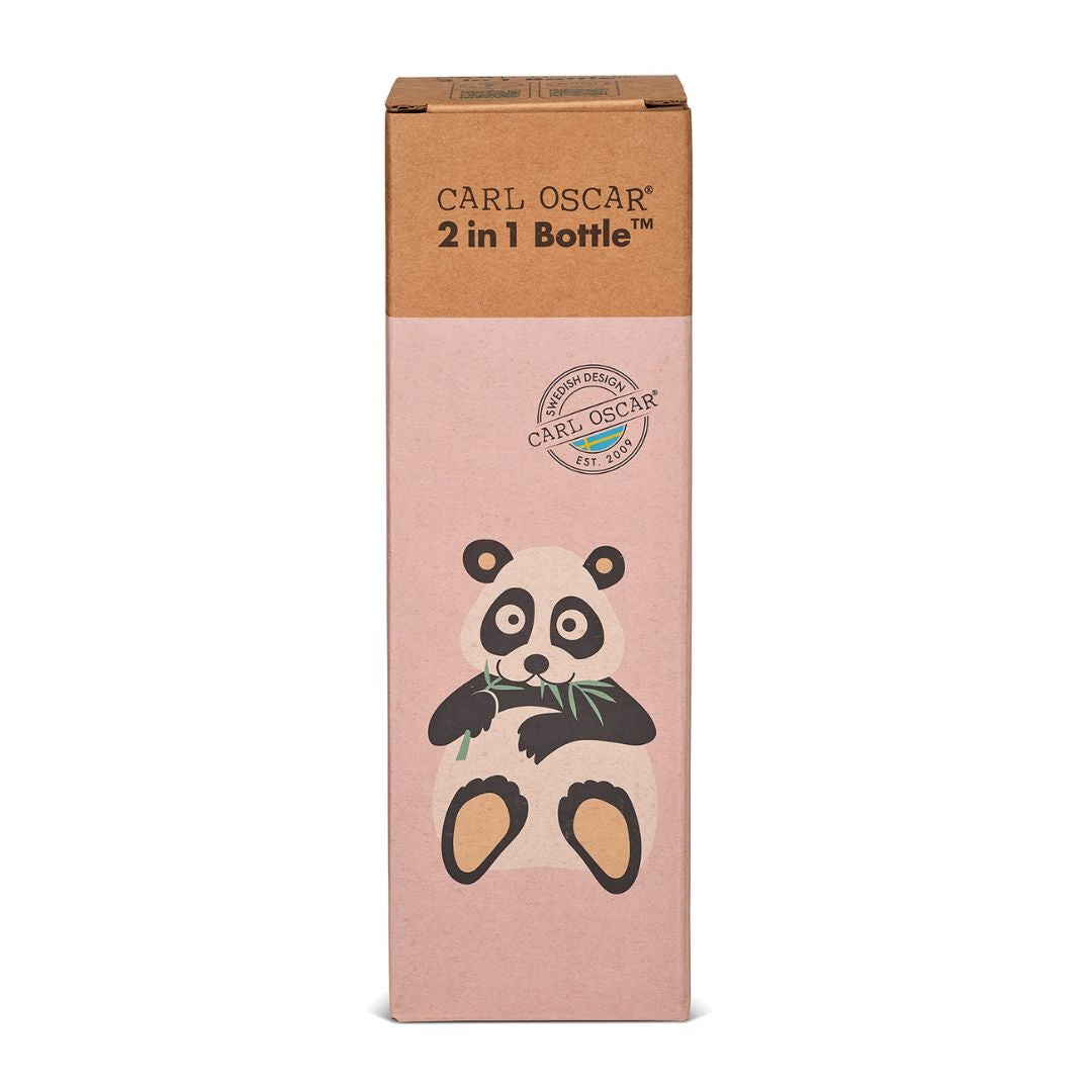 Wasserflasche 2 in 1 Tritan Renew 'Panda' rosa