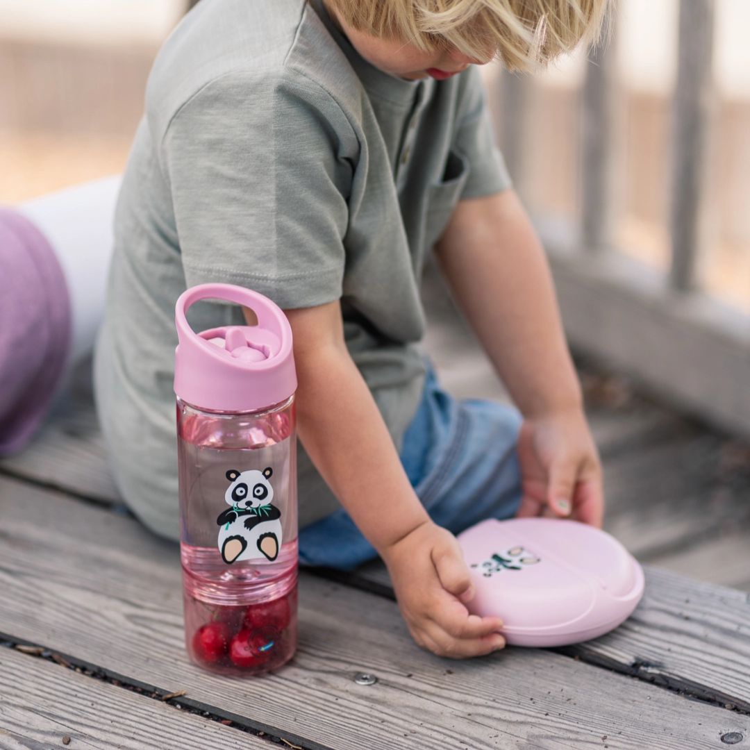 Wasserflasche 2 in 1 Tritan Renew 'Panda' rosa