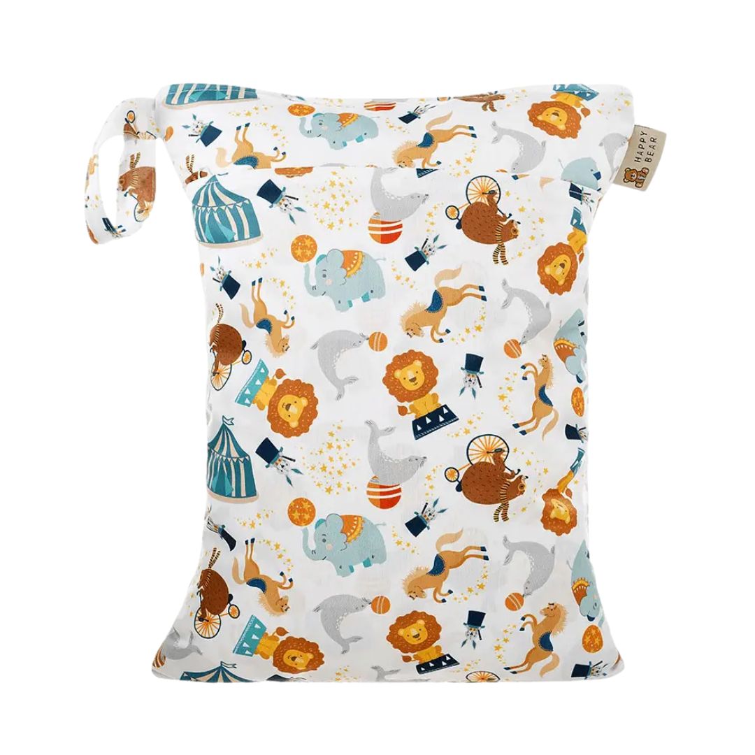 Wetbag Nasstasche mit 2 Fächern 30x40cm 'Zirkus'