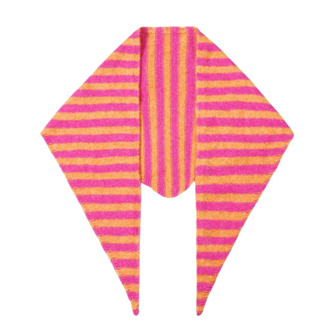 Winter Scarves 'Simple Stripes' orange/fuchsia