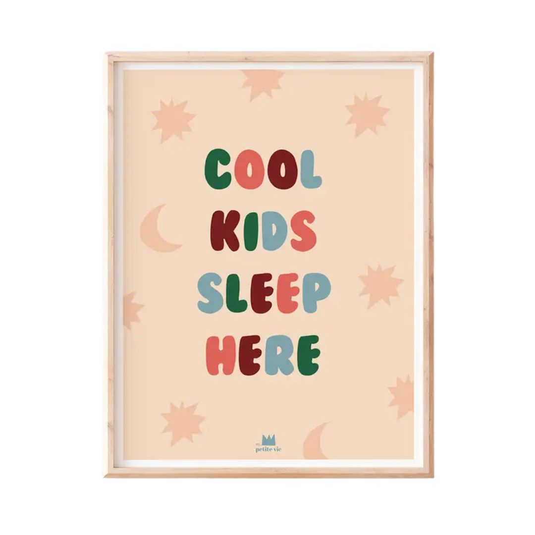 Kunstdruck A3-Poster 'Cool Kids Sleep Here' 30x40