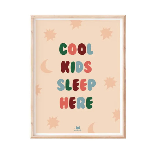 Kunstdruck A3-Poster 'Cool Kids Sleep Here' 30x40