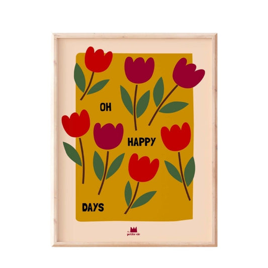 Kunstdruck A3-Poster 'Oh Happy Days' 30x40