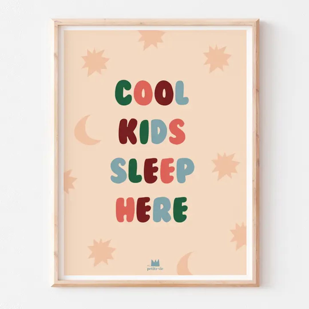 Kunstdruck A3-Poster 'Cool Kids Sleep Here' 30x40