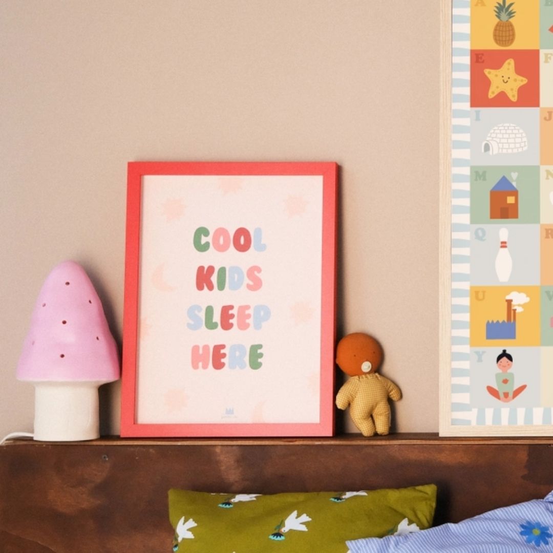 Kunstdruck A3-Poster 'Cool Kids Sleep Here' 30x40