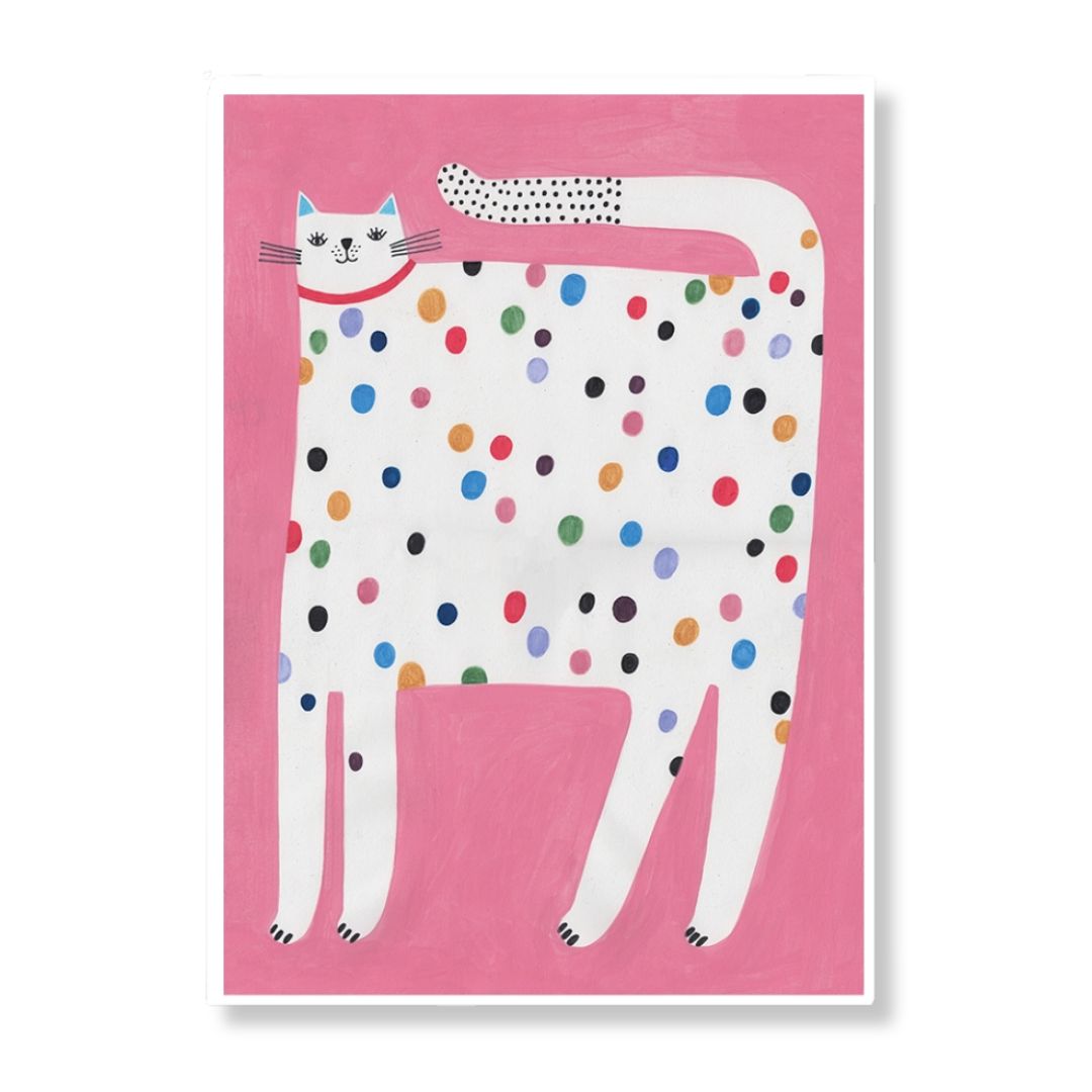 A4-Kunstdruck 'SPOTTED CAT-Druck'