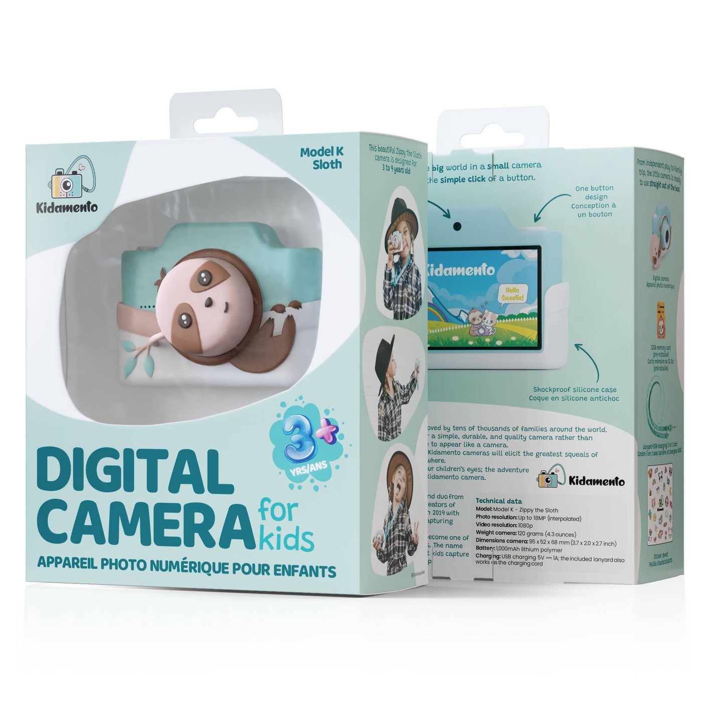 Zippy the Sloth — Digitalkamera für Kinder — Modell K