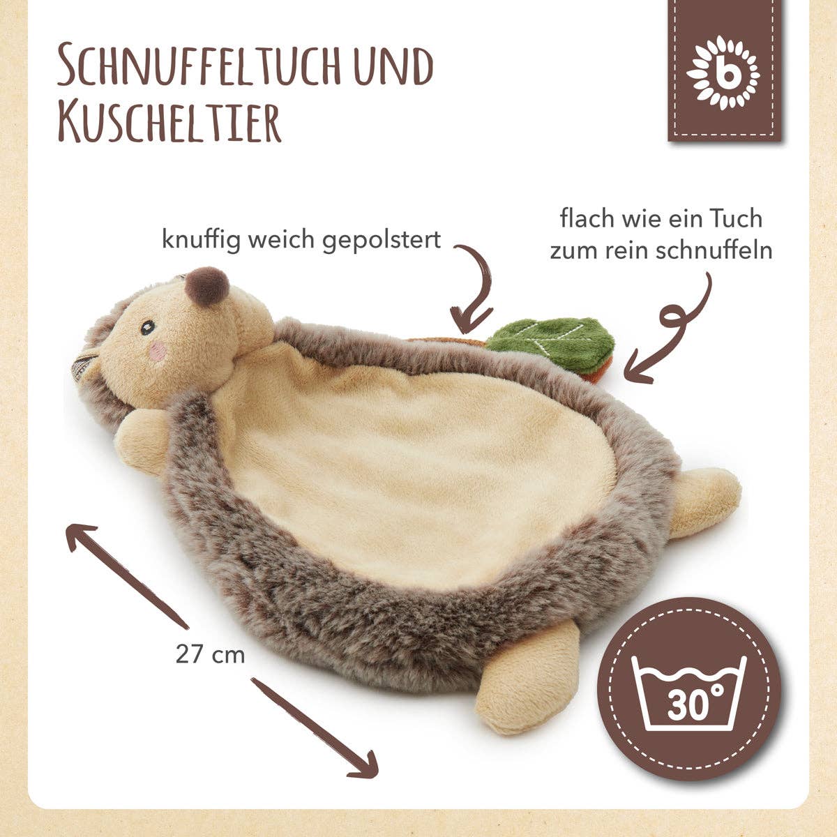 Schmusetuch 'Igel Piksi'