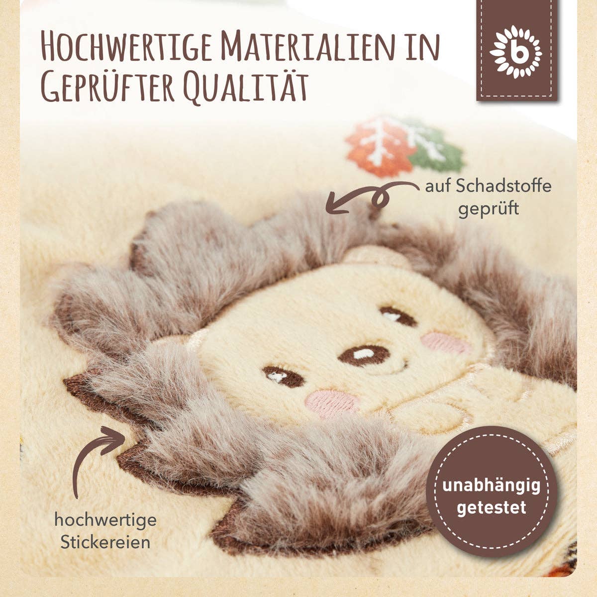 Knistertuch 'Igel Piksi'