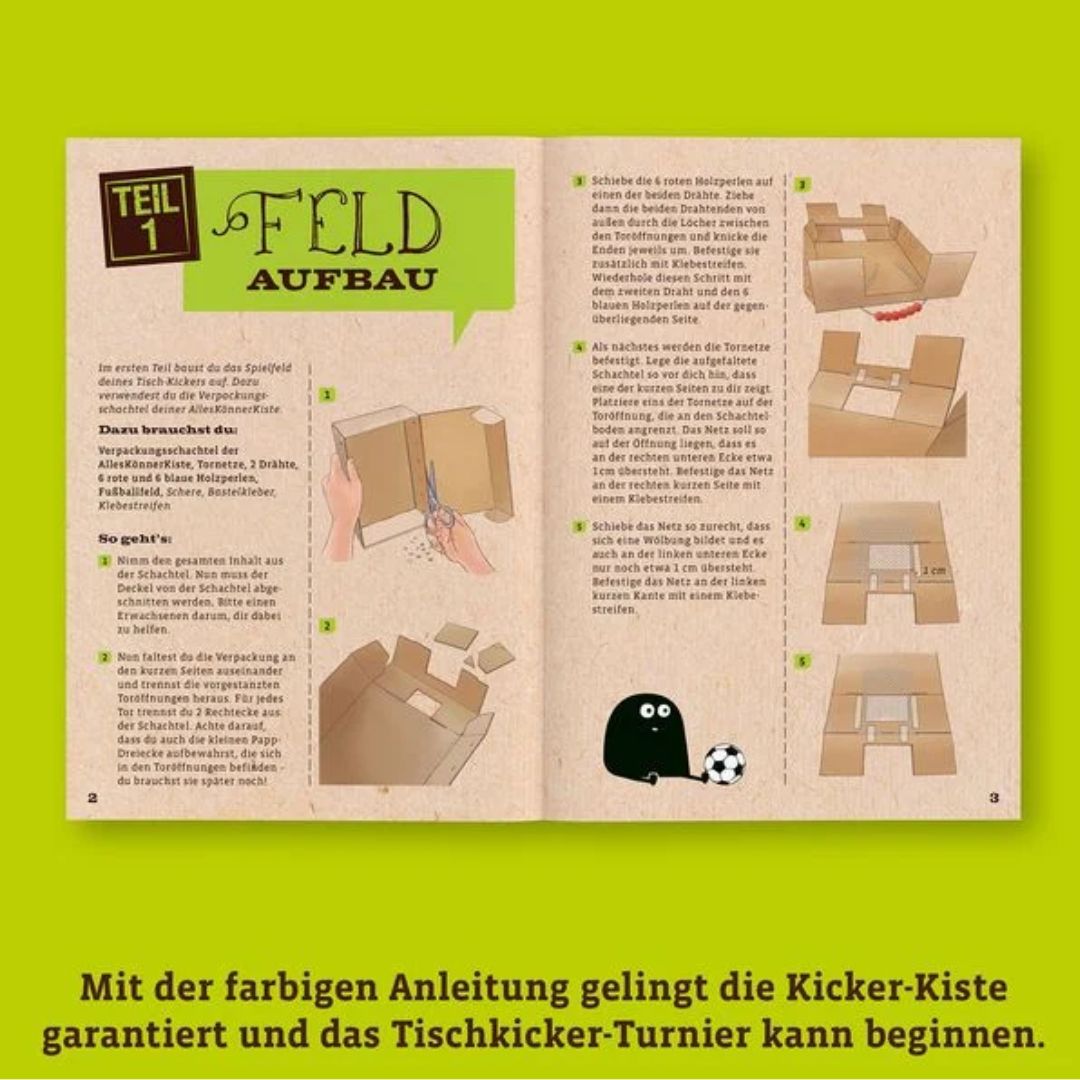 Alleskönner Kiste: Fußball Tischkicker bauen