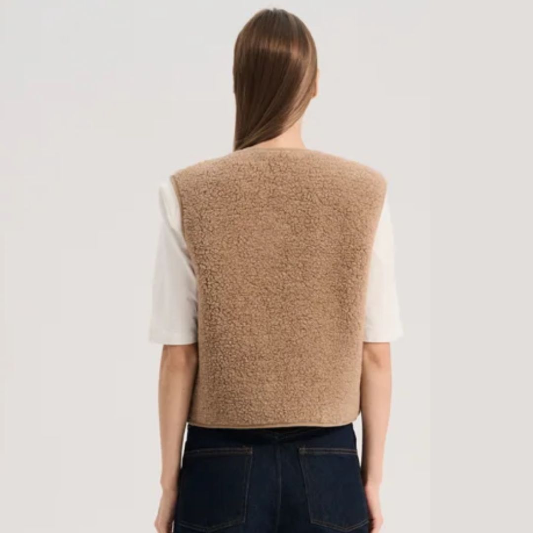 Damen Weste 'POS' venetian tan