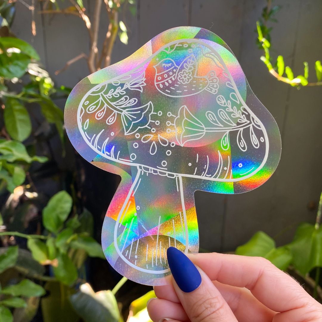 Suncatcher-Aufkleber 'Pilzmotiv' Regenbogenmacher