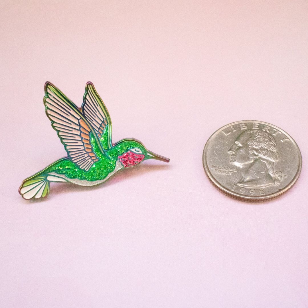 Anstecker 'Kolibri Pin' grün