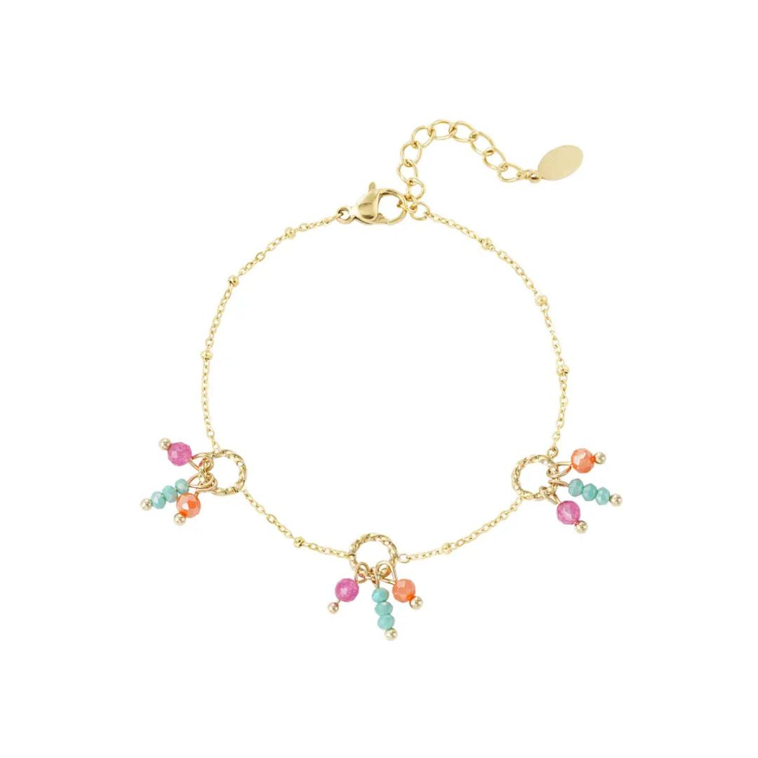 Damen Armband bunt mit Glasperlen